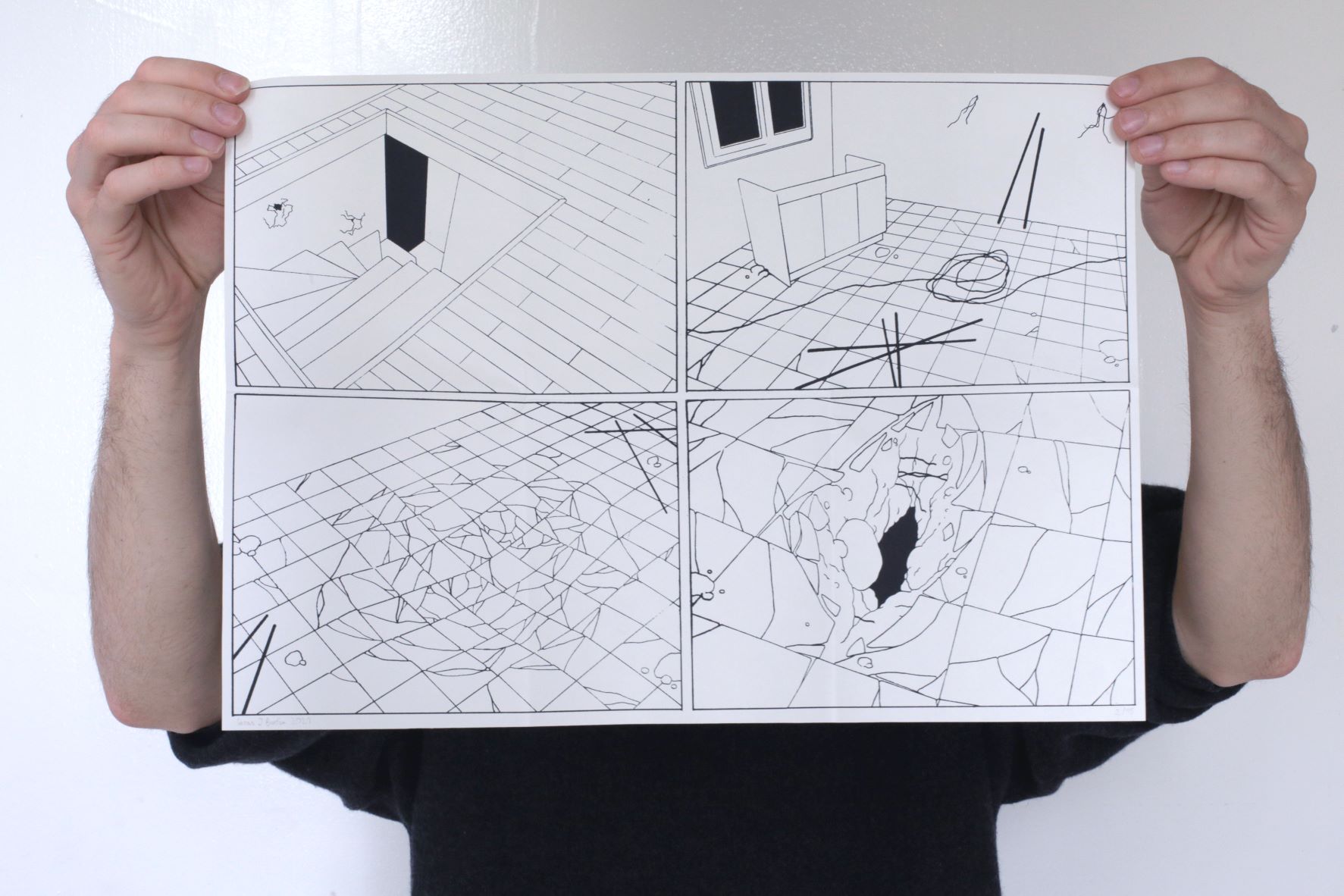 Sérigraphie de Lucas Burtin pour le projet d'archives acoustiques