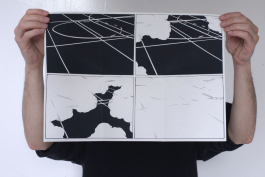 Sérigraphie de Lucas Burtin pour le projet d'archives acoustiques