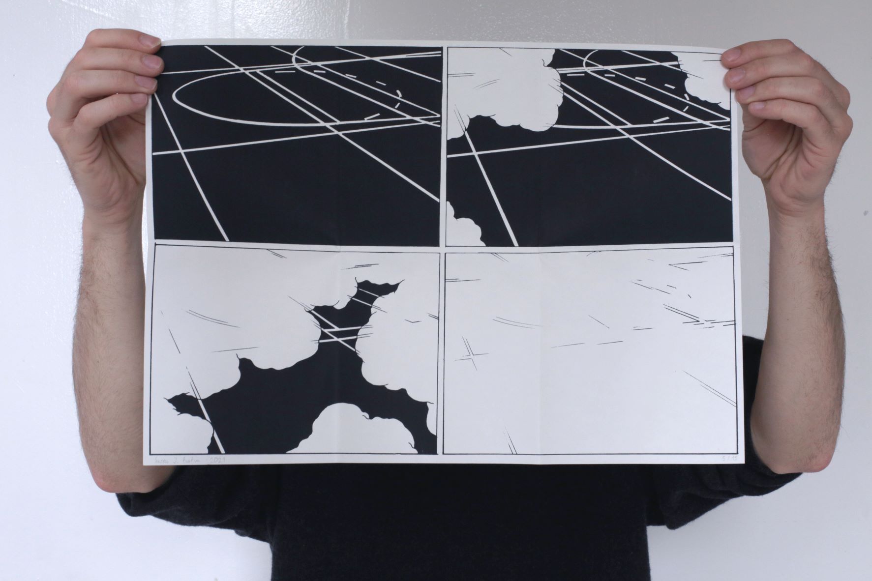 Sérigraphie de Lucas Burtin pour le projet d'archives acoustiques