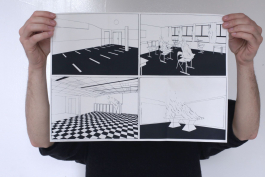 Sérigraphie de Lucas Burtin pour le projet d'archives acoustiques 