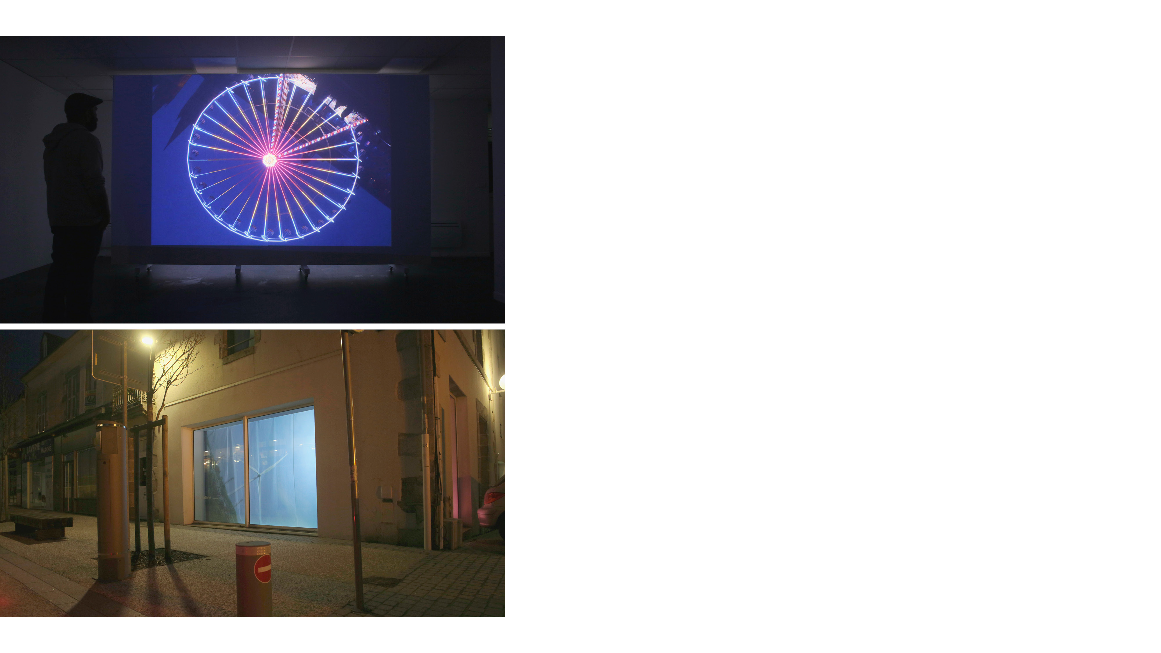 Projection vidéo lors de l'exposition