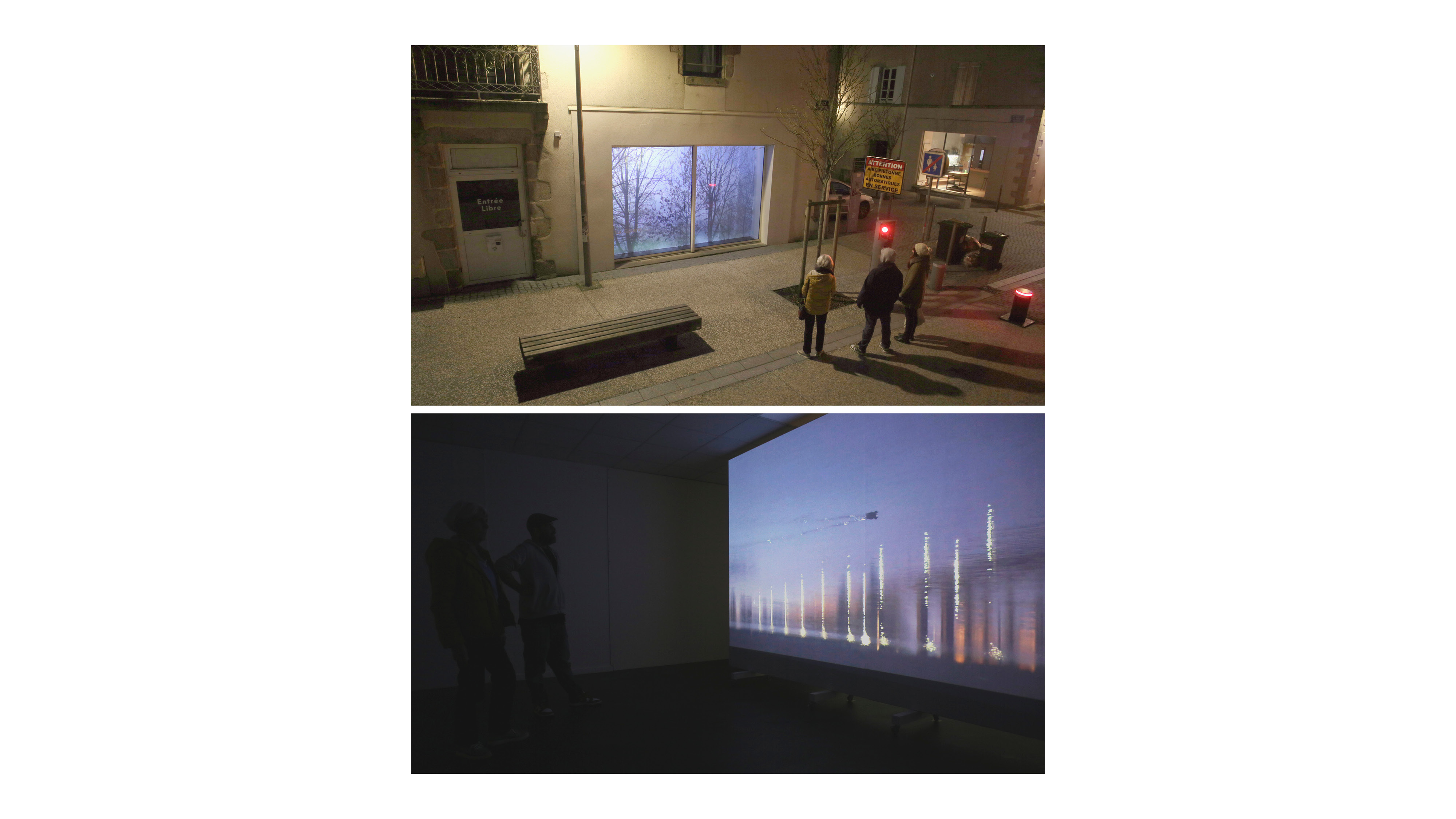 Projection vidéo lors de l'exposition