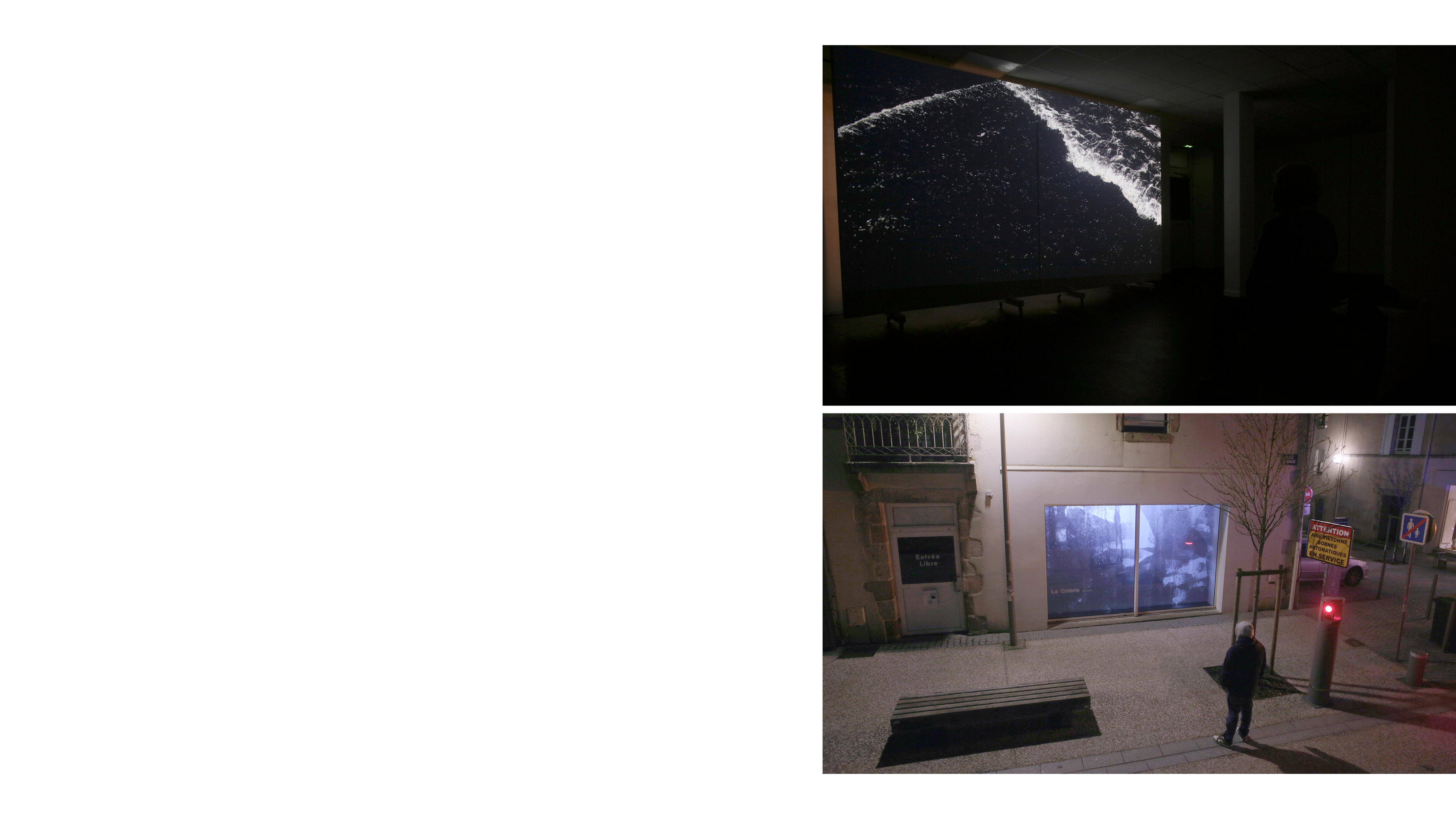 Projection vidéo lors de l'exposition